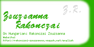 zsuzsanna rakonczai business card